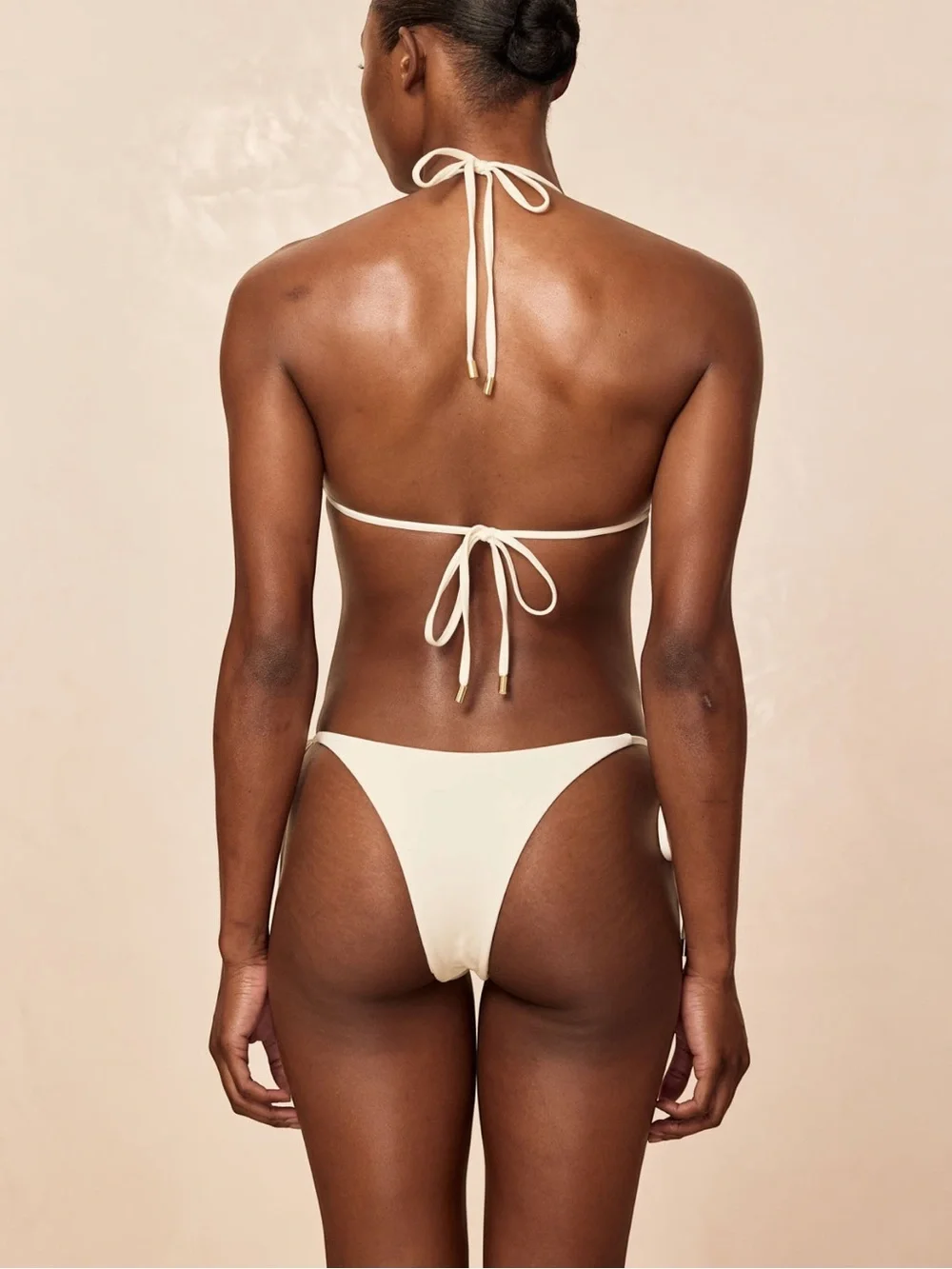 NWT Monday Swimwear Palma Bottom Thong in Ivory Size P